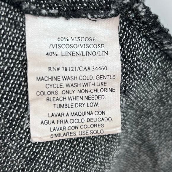 Eileen Fisher Italian Fabric Linen Maxi Skirt Gray Textured Pockets Womens Sz XS - Picture 7 of 12